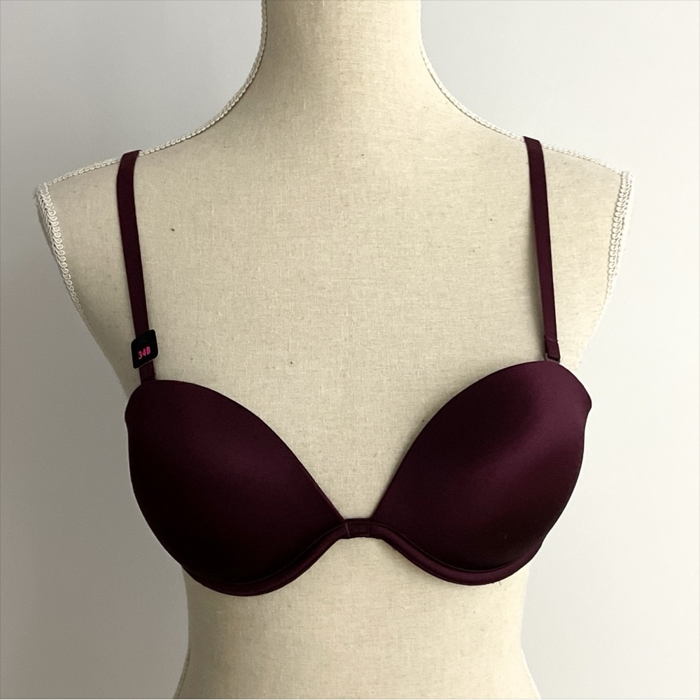 La Senza‎ Beyond Sexy Push Up Bra 34B Maroon NWT